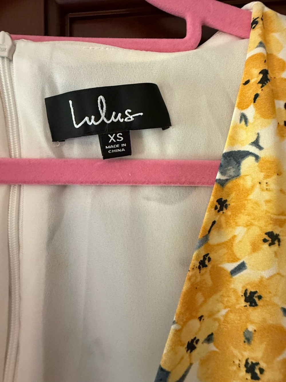 Lulu's White Maxi Dress with Yellow Floral Print - Picture 2 of 2